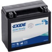   Exide 12V 18Ah 270A AGM12-19 motorkerékpár akkumulátor JOBB+ (TX20L-BS helyett)