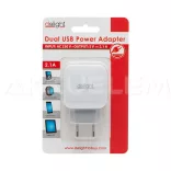 Adapter 2xUSB 1000mA-2100mA 5V Delight