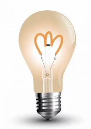 V-TAC E27 3W 150lm 2200K  300 ° Filament borostyán LED-izzó