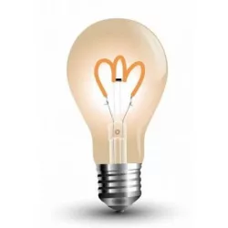   V-TAC E27 3W 150lm 2200K  300 ° Filament borostyán LED-izzó