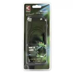 USB-microUSB kábel USB2.0 2 m 480MBs, fekete