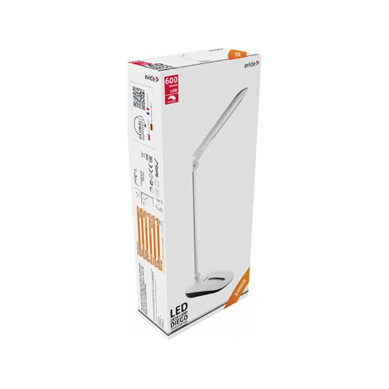 Avide LED Asztali lámpa 10W 600lm 170° fehér 5000K dimm