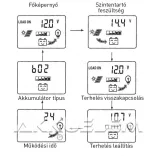 Napelem töltésvezérlő 12V/24V 10A PWM+USB