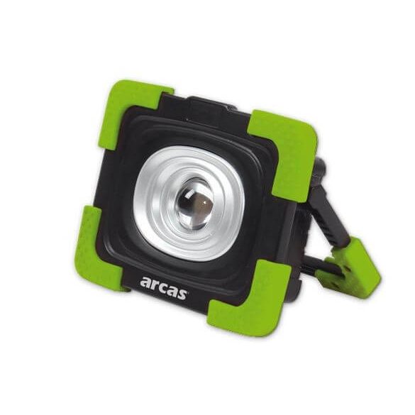 Arcas 10W 800lm LED-reflektor tölthető, fekete/zöld színű