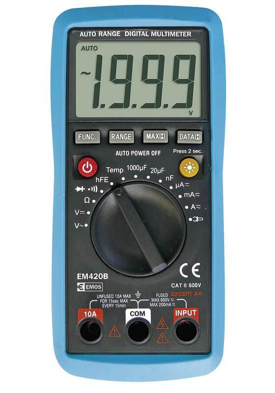 Digitális multiméter 0,2-600V 200µ-10A EM420B M0420