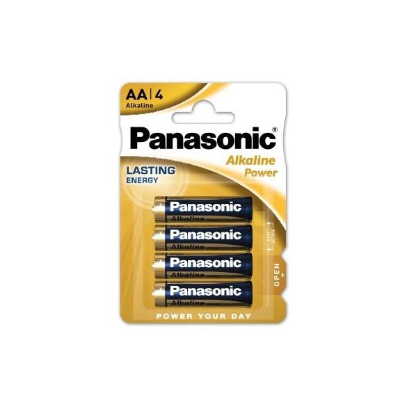 Panasonic Alkaline Power LR6 AA elem MN1500 4db-os csomagban