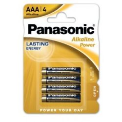   Panasonic Alkaline Power LR03 AAA elem MN2400 4 db-os csomagban
