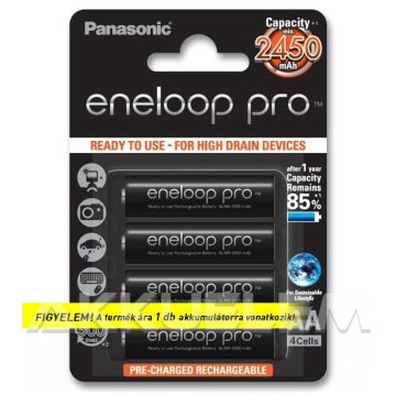   Panasonic Eneloop PRO 1,2V 2500mAh AA elemméretű akkumulátor (ár/db)