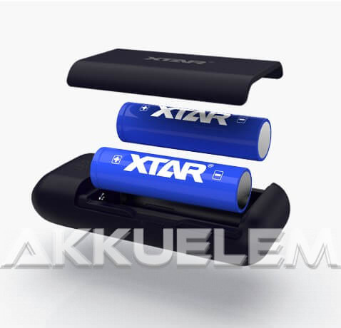 Akkutöltő-powerbank XTAR PB2 2A | Li-ion 18650 akkukhoz