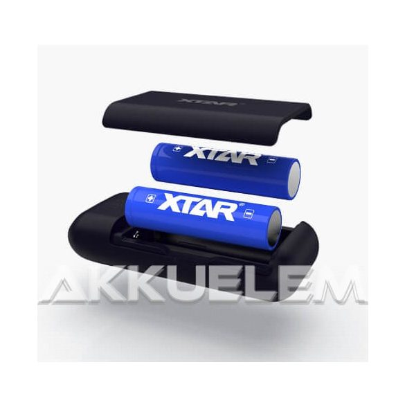 Akkutöltő-powerbank XTAR PB2 2A | Li-ion 18650 akkukhoz