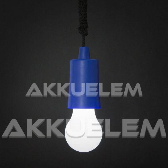 Hordozható függő lámpatest LED-izzóval, E27, kék színű, 3AAA, 43998