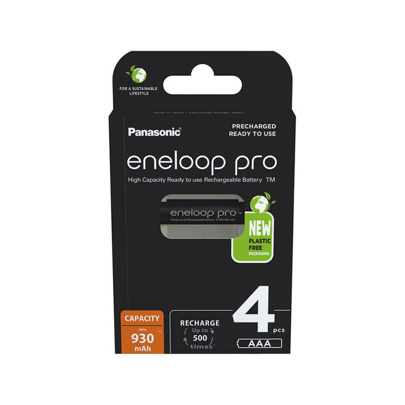 Eneloop PRO AAA 930mAh NiMh akkumulátor 4db (ár/db) fekete