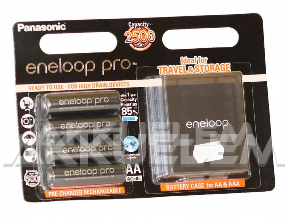 Eneloop PRO 2500mAh AA NiMH akkumulátor 4db/bliszter + AJÁNDÉK tárolódoboz