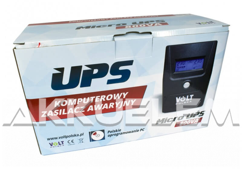 VOLT Polska 800VA/480W trapéz szünetmentes tápegység 1x9Ah