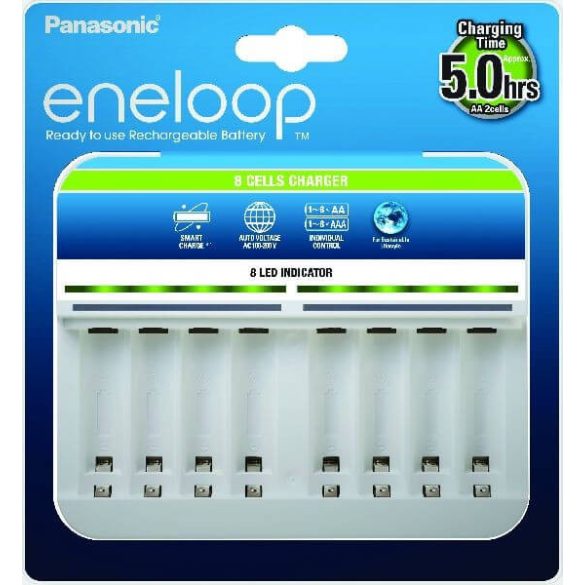 Eneloop BQ-CC63 NiMH 8 csatornás AAA/AA akkutöltő