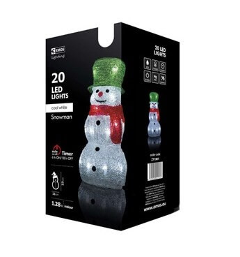 Ünnepi dekoráció HÓEMBER 20LED 1,28W ZY1901