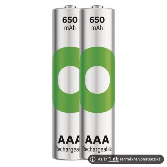 GP AAA Recyko 650mAh NiMH akkumulátor 2db/csomag (ár/csomag)