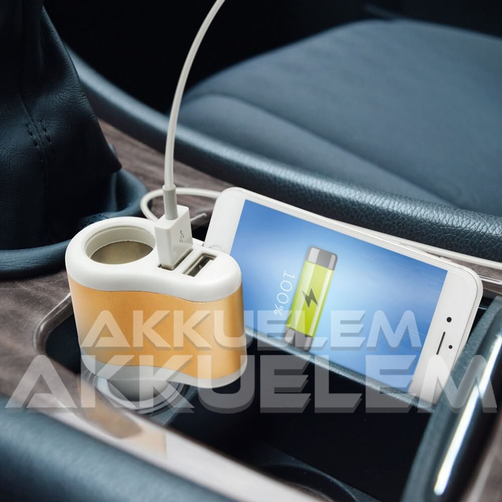 Szivargyújtó aljzat + 2db USB csatl. 5V 2,1A 54921WH
