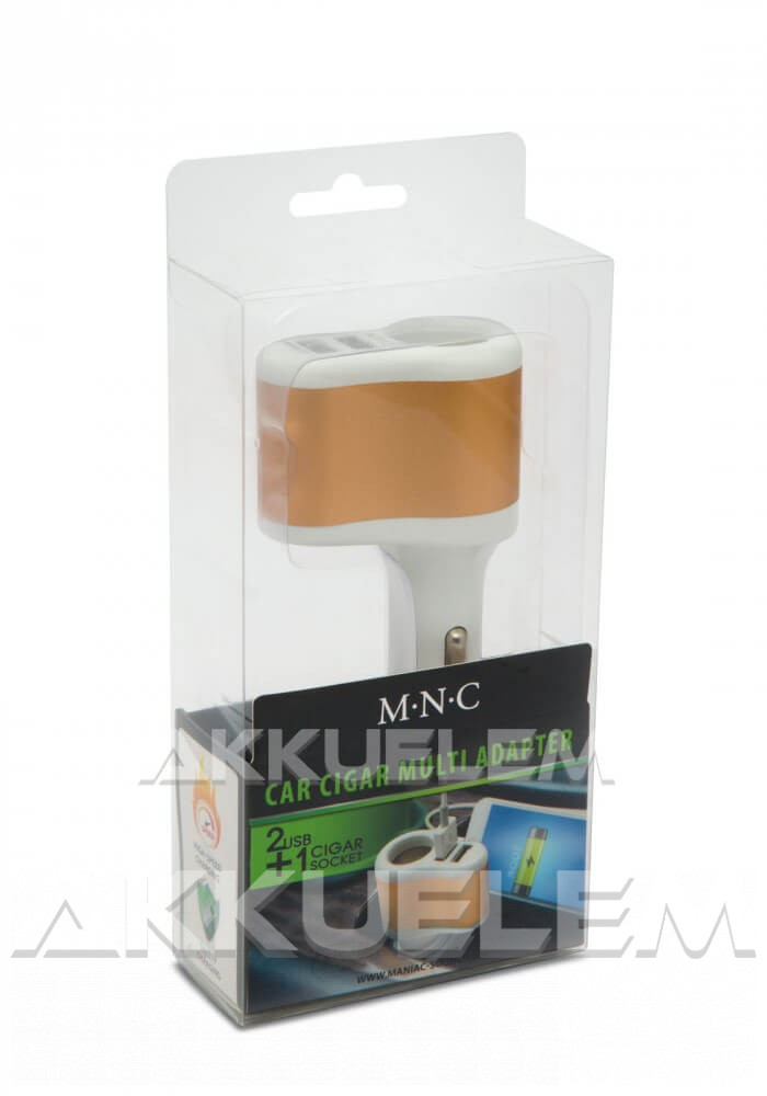 Szivargyújtó aljzat + 2db USB csatl. 5V 2,1A 54921WH