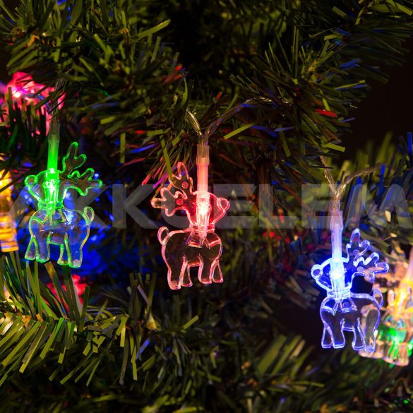 Karácsonyi LED fényfüzér rénszarvas 56501B 2AA