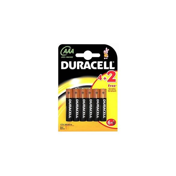 Duracell MN2400 LR03 AAA Basic elem 6db-os csomagban