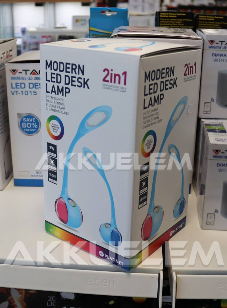 Modern 7W asztali lámpa 2in1 270lm 5500K tölthető