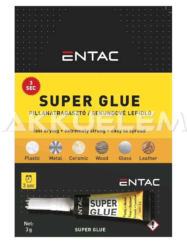 Entac Super Glue 3gr pillanatragasztó