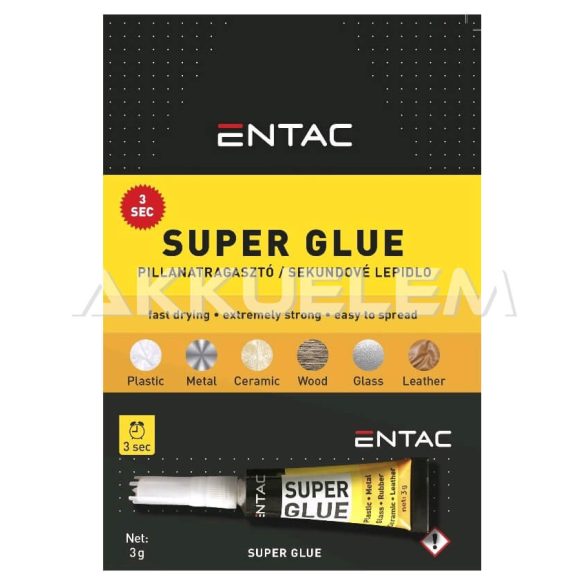 Entac Super Glue 3gr pillanatragasztó