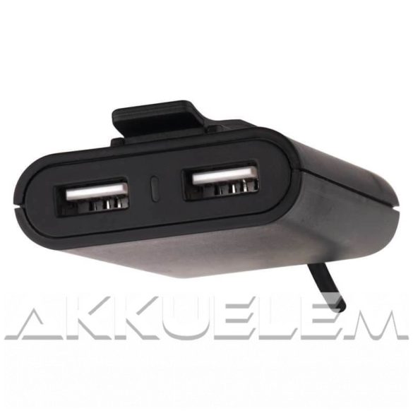 USB autós adapter 2m kábellel 2+2db USB kimenettel