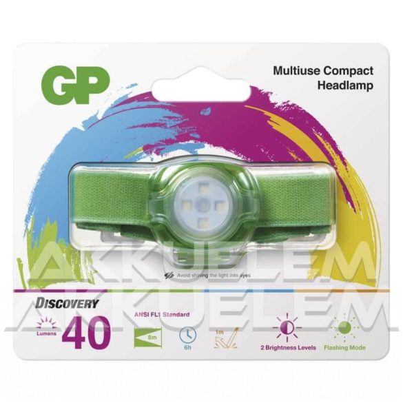 GP fejlámpa CH31 green