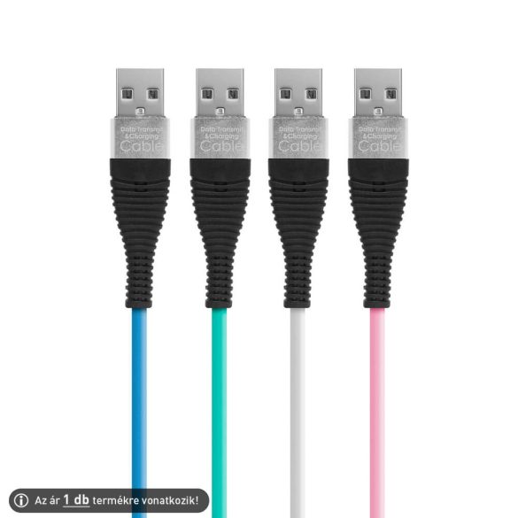 USB IPhone Lightning adatkábel 2m szilikon bevonat