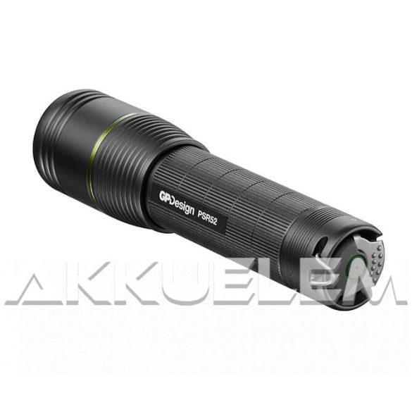 GP Design PSR52 10W 1050lm taktikai lámpa Cree XP-L LED, 18650 akku + töltő