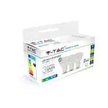 V-TAC GU10 5W 400lm 4000K 110 ° LED-izzó opál 3 db-os csomagban