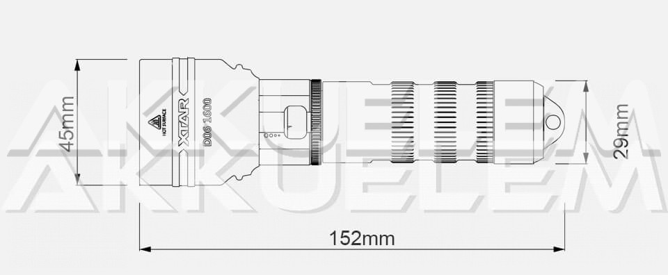 Xtar D06 1600 lum búvárlámpa szett (MC1 Plus, 18650 3500mAh) 4500K