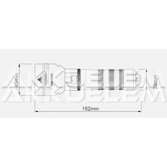 Xtar D06 1600 lum búvárlámpa szett (MC1 Plus, 18650 3500mAh) 4500K