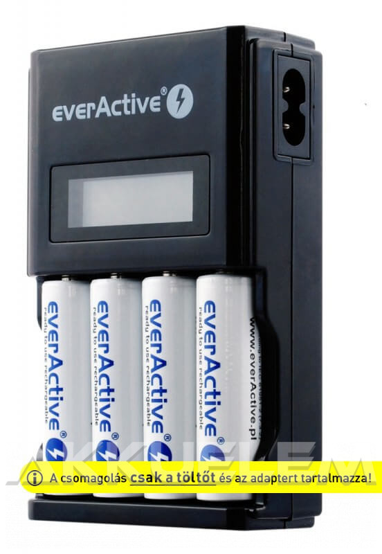 everActive NC-450 AA AAA Ni-MH akkumulátor töltő négycsatornás