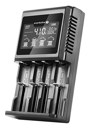   everActive UC-4000 Ni-MH Li-ion LiFePo4 univerzális akkumulátor töltő