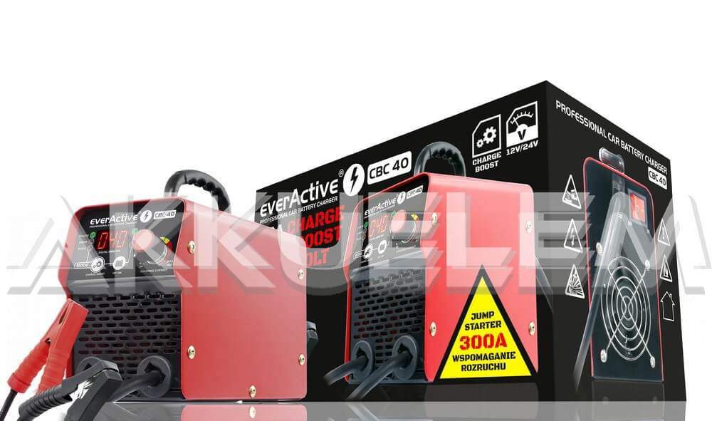 everActive CBC-40 12V/24V 5-40A autó akkumulátor töltő-rásegítő