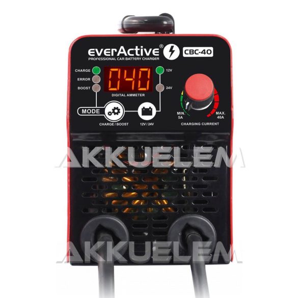 everActive CBC-40 12V/24V 5-40A autó akkumulátor töltő-rásegítő