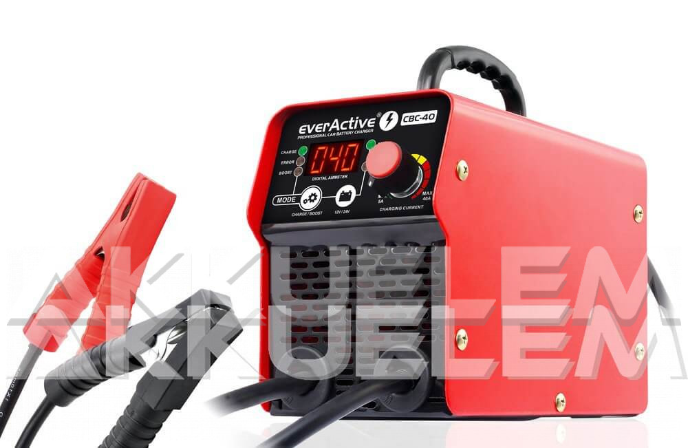 everActive CBC-40 12V/24V 5-40A autó akkumulátor töltő-rásegítő