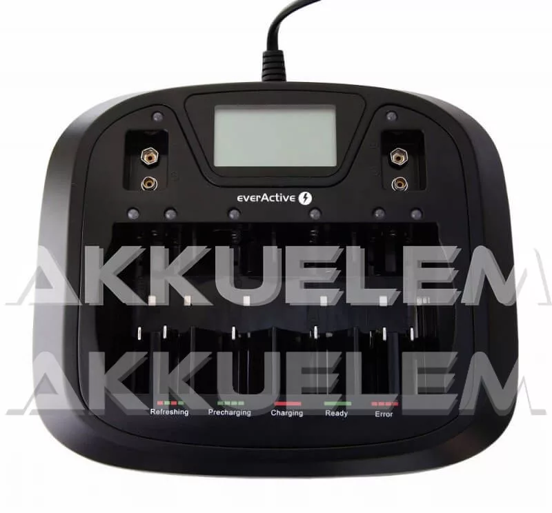 everActive NC-900U univerzális Ni-MH töltő AA AAA C D 9V