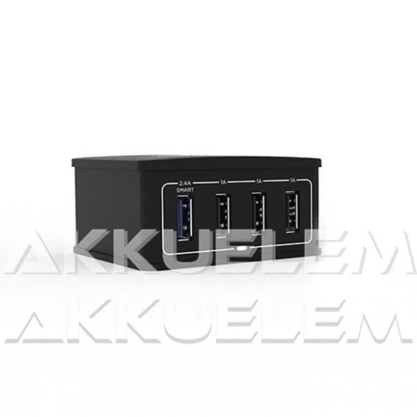 XTAR 4U USB töltő-elosztó négycsatornás 1x2,4A 3x1A