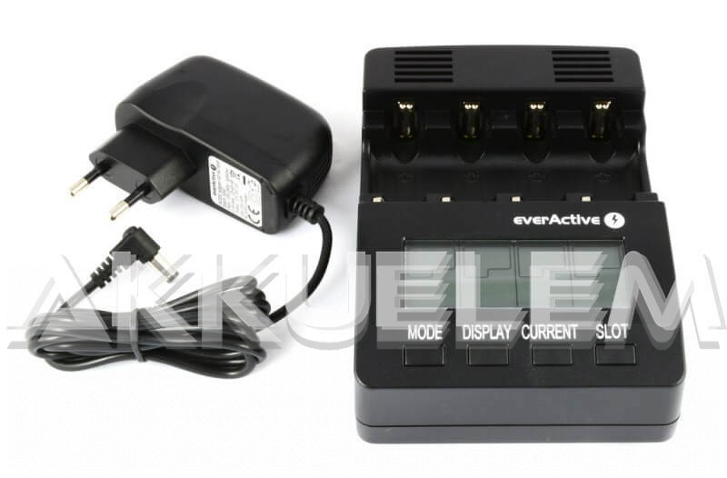 everActive NC-3000 AA AAA elemméretű akkumulátor töltő 1,4A
