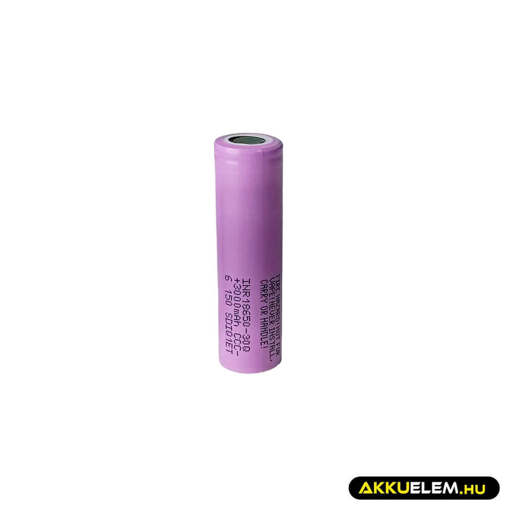   Ipari nagyáramú akkucella 18650 Li-ion 3,6V 3000mAh Samsung 18650-30Q