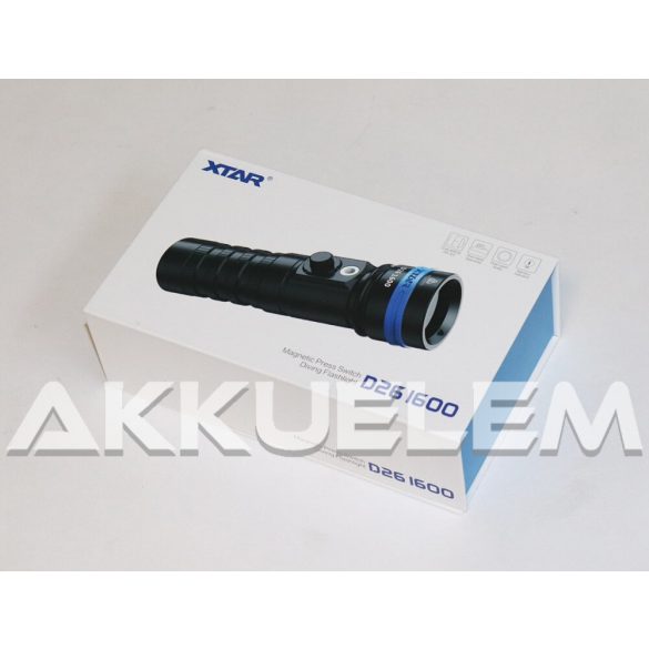 Xtar D26 1600 lum búvárlámpa szett (MC1 Plus, 26650 5200mAh)