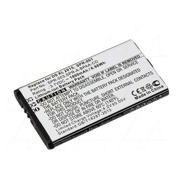 Nintendo 3DS XL 3,7V 1200mAh utángyártott játékkonzol akkumulátor