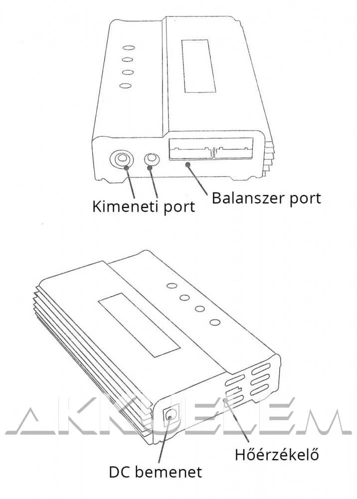 IMAX B6 80W pakktöltő Li-ion Li-po 1-6cella, Ni-Cd/Ni-MH 1-15cella, ólom 2-20V