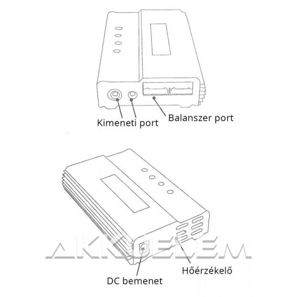 IMAX B6 80W pakktöltő Li-ion Li-po 1-6cella, Ni-Cd/Ni-MH 1-15cella, ólom 2-20V