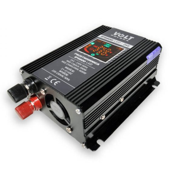 VOLT Polska IPS600 LED 24V 300W/max. 600W trapéz inverter LED-kijelzős