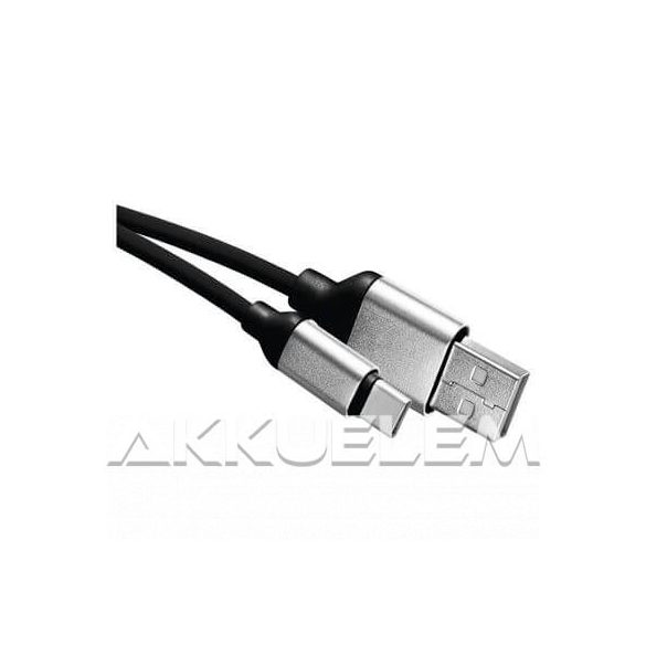 USB-microUSB kábel 1m fekete színű SM7025BL